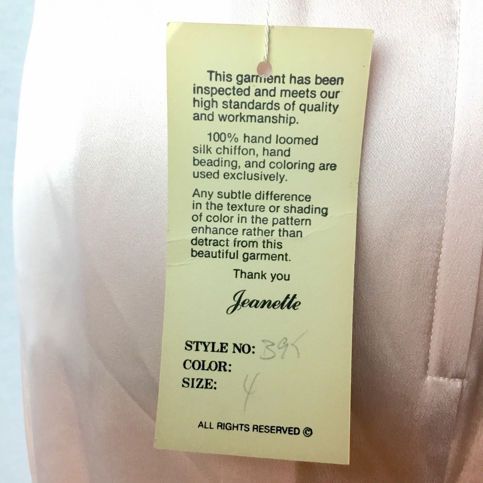 Vintage St. Martin Women’s Skirt Silk Sz 4 Pale Pink Blush Evening Long Gathered