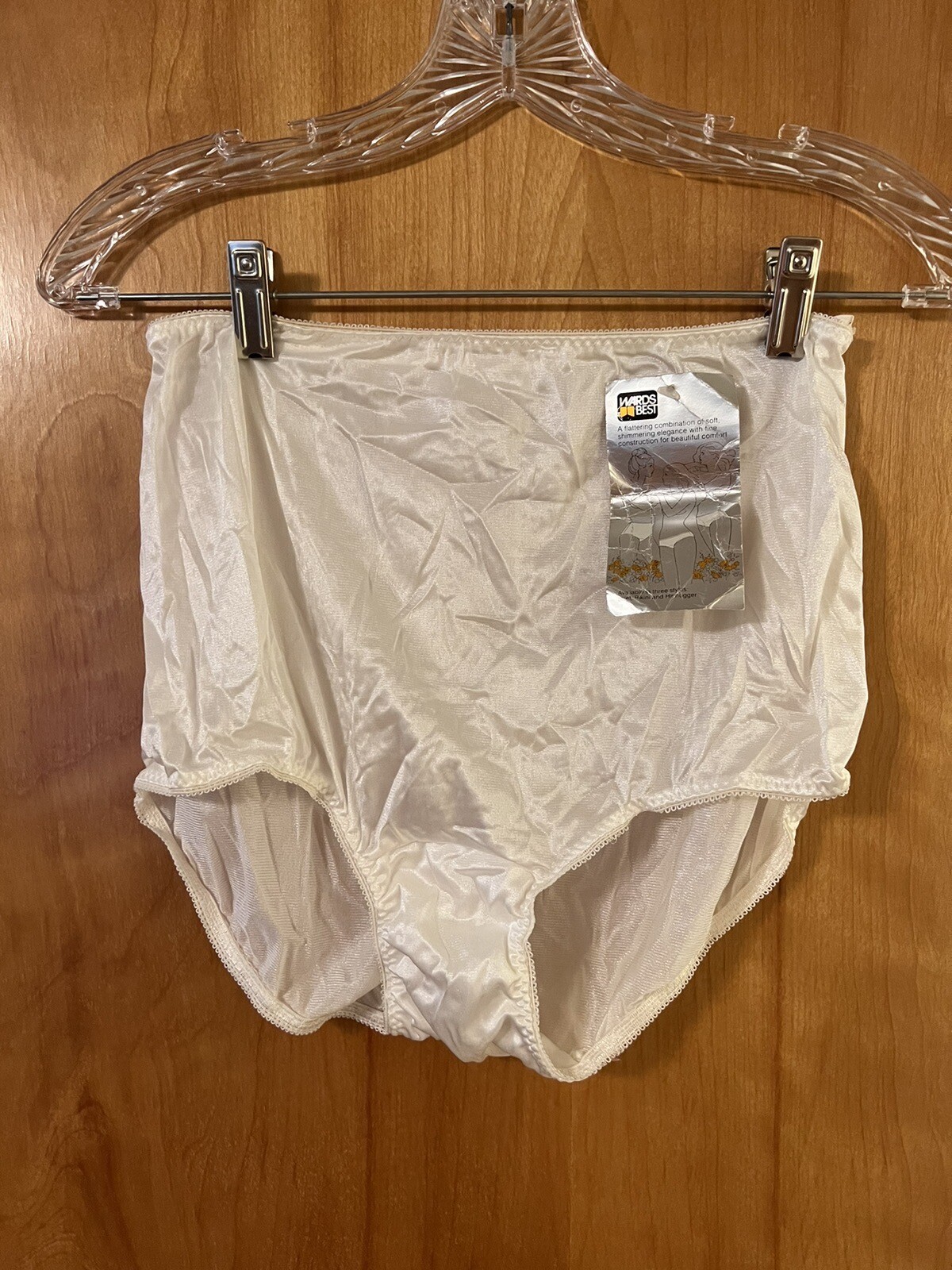 Montgomery Ward WARDS BEST Panties White Vintage Nylon Satin NWT Size 7 38-40