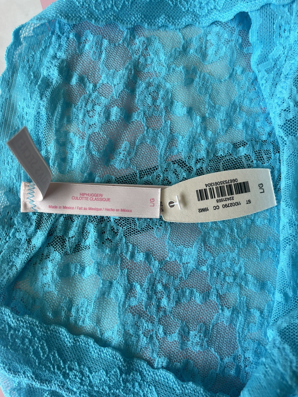 NWT VTG 2014 Victoria’s Secret Lace Hip-hugger. Electric Blue, Large