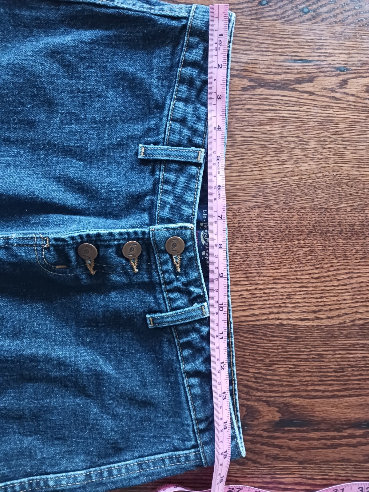 VTG L.E.i. Jeans Denim Skirt 90s Y2K Lei Mini Pencil Button Fly Junior 7 Small