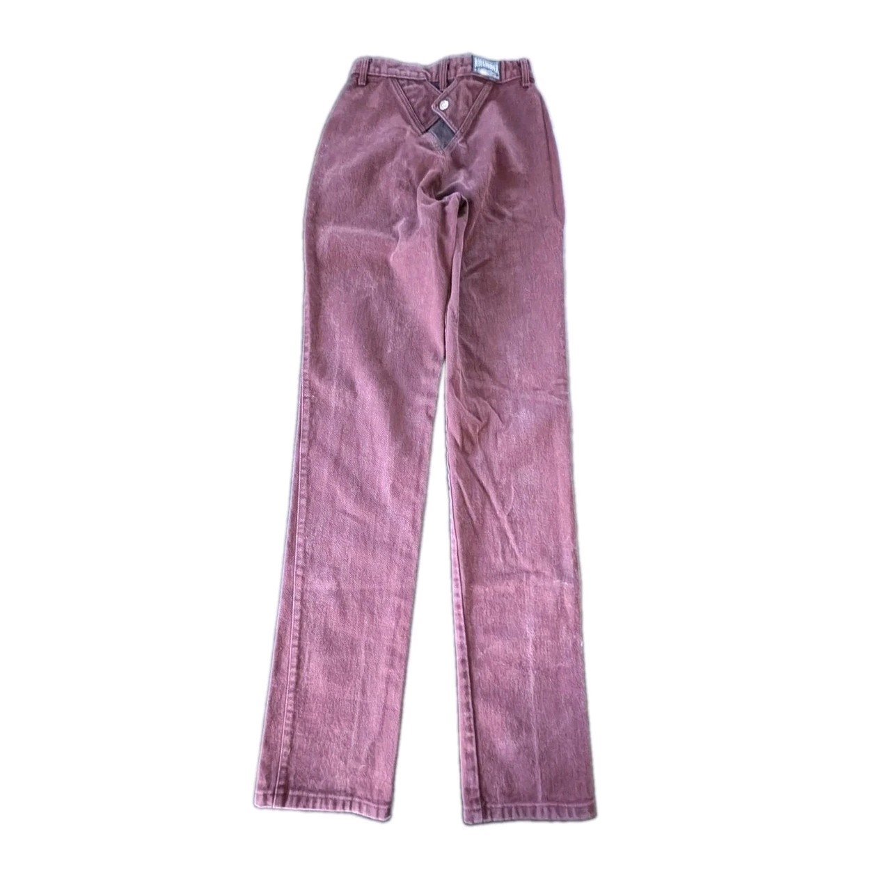 Vintage Roughrider Circle T Maroon Western Bareback Jeans W24 L35 Rare 80’s 90’s
