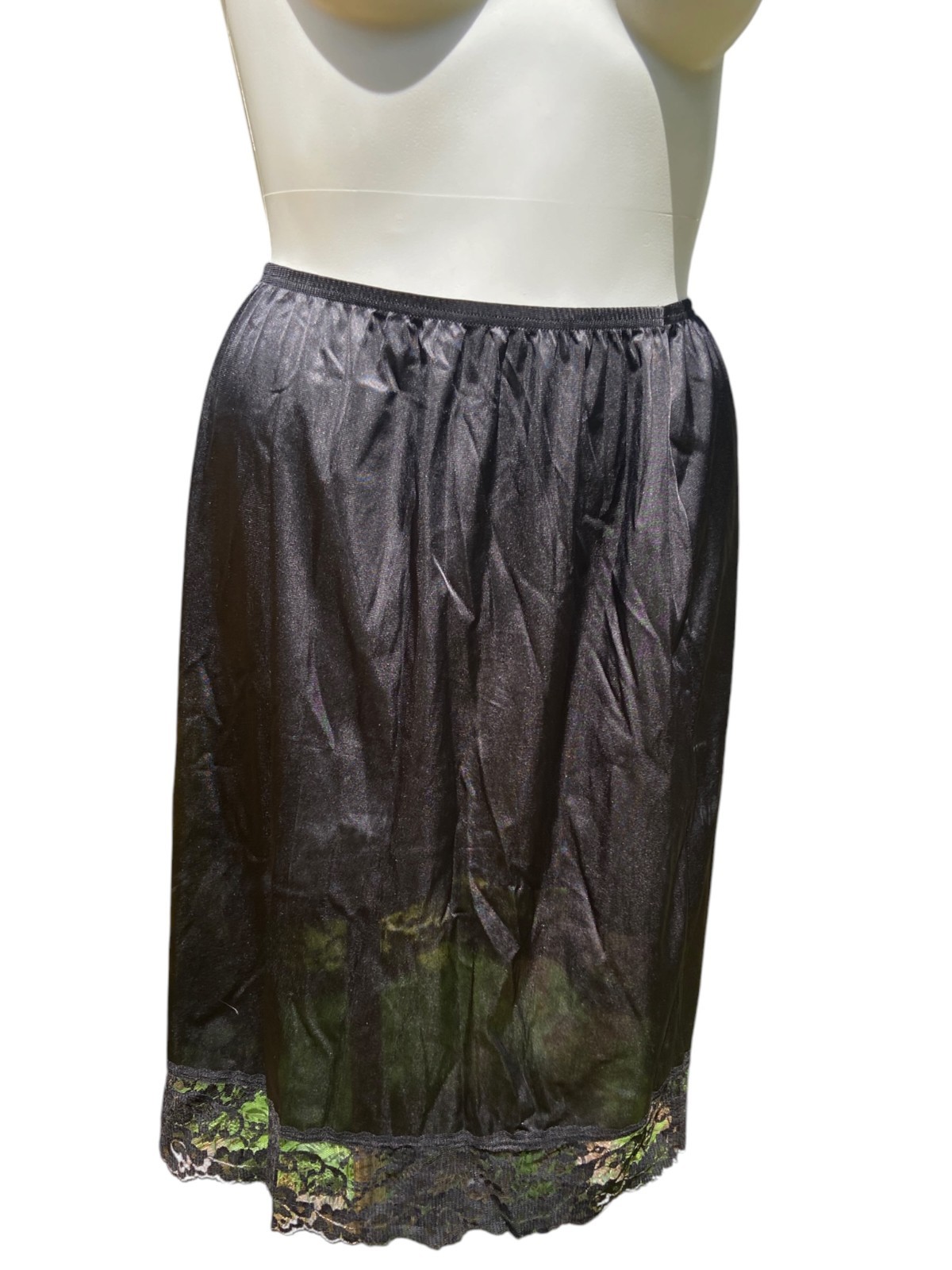 Vintage Vassarette Black Half Slip Size 2XL 26″/ 46 Style 11-805
