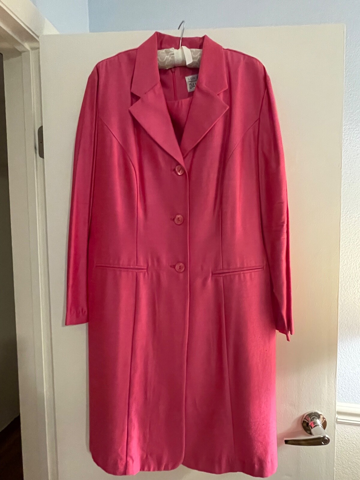 Vintage Lois Snyder DANI MAX Magenta Dress with Matching Jacket Size 14/16