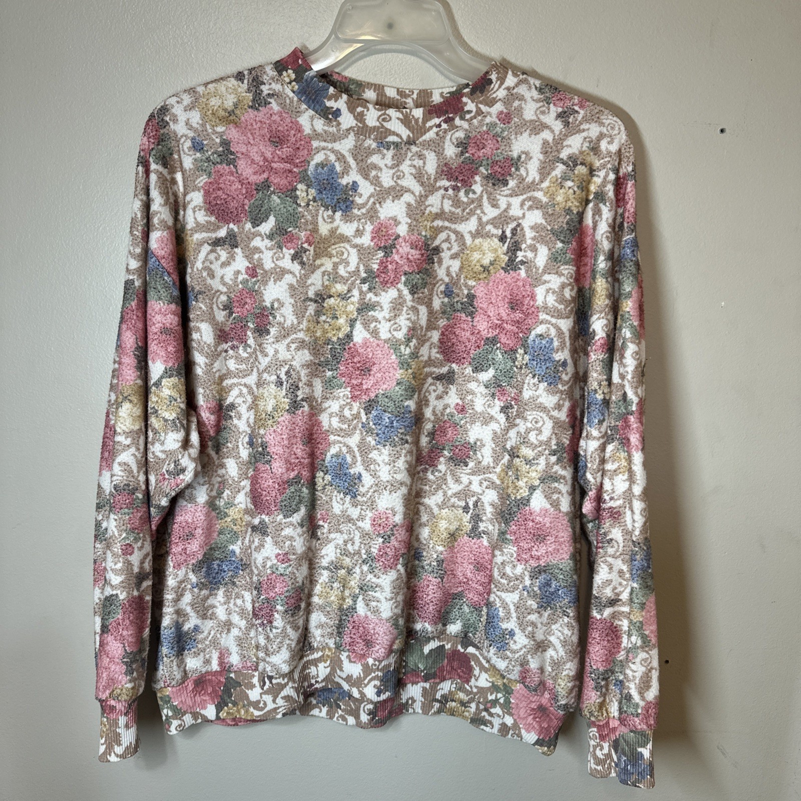 Vintage 1988 EZL by Marcy 'N Me Long sleeve Floral Pattern 2xl