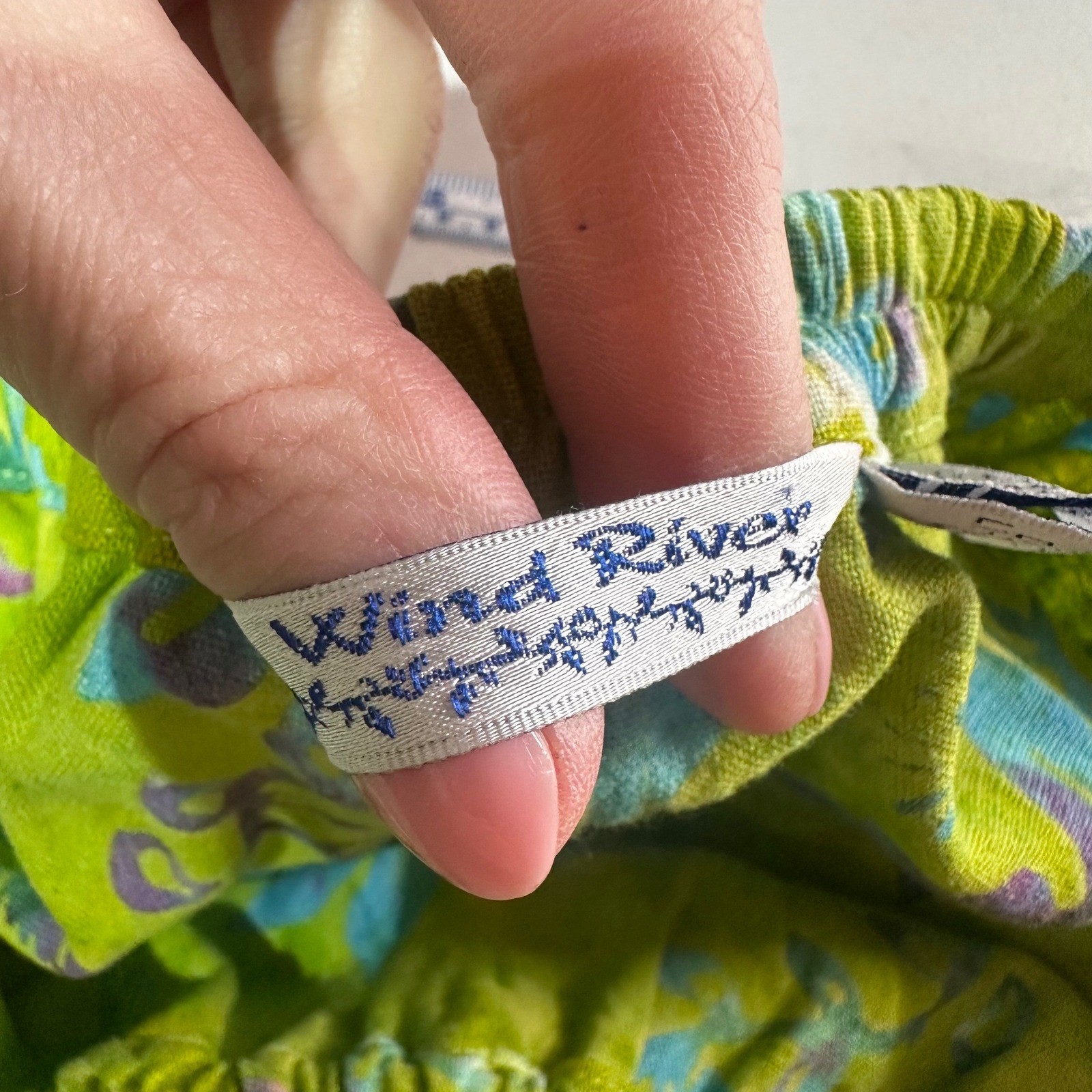 Wind River Y2K Linen Blend Floral Midi Skirt Womens Sz L Boho Cottagecore Batik