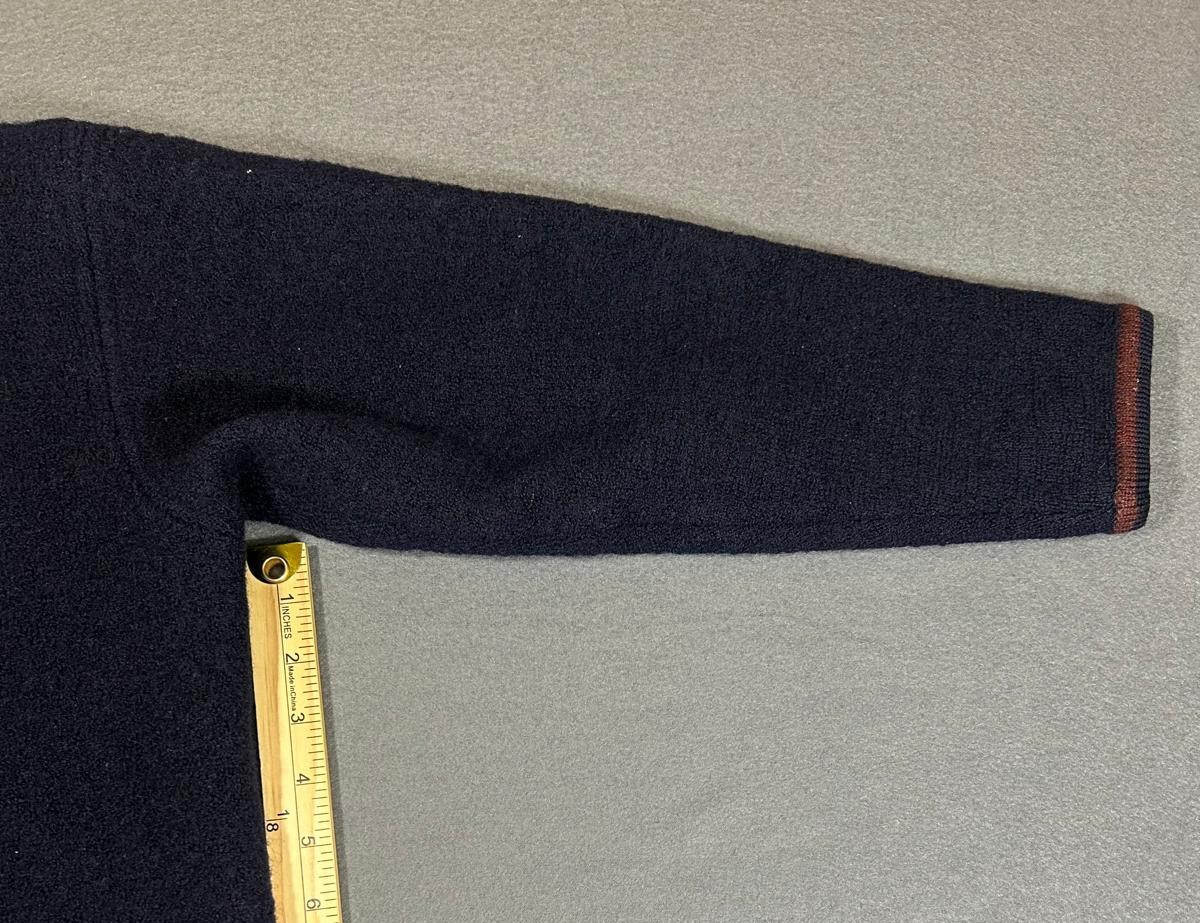 Vintage Marie Claire Wool Sweater Size M Women’s Dark Blue Cardigan Hong Kong