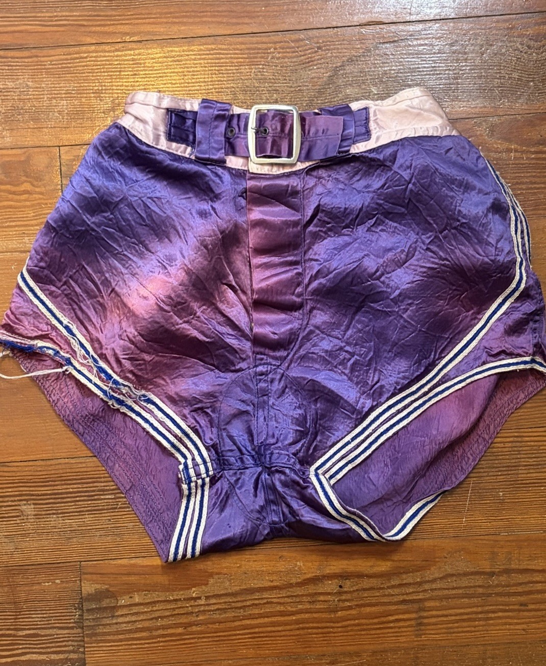 Vintage General Athletic Coach Athletic Shorts Purple Buckle 40s 50s 60s