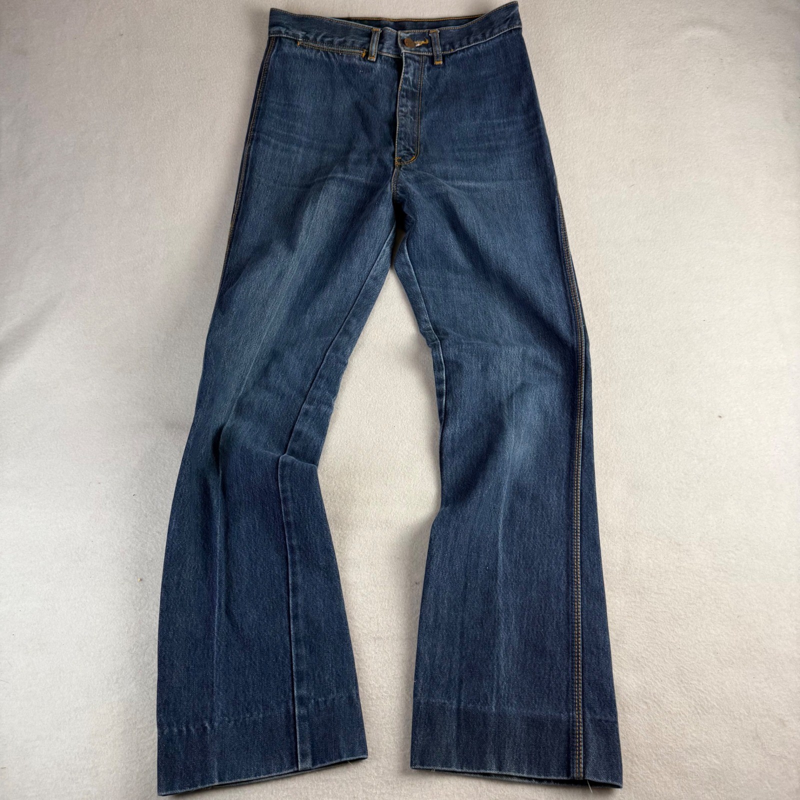 Vintage Gloria Vanderbilt Murjani High Rise Flare Jeans Blue Denim Size 13 70s
