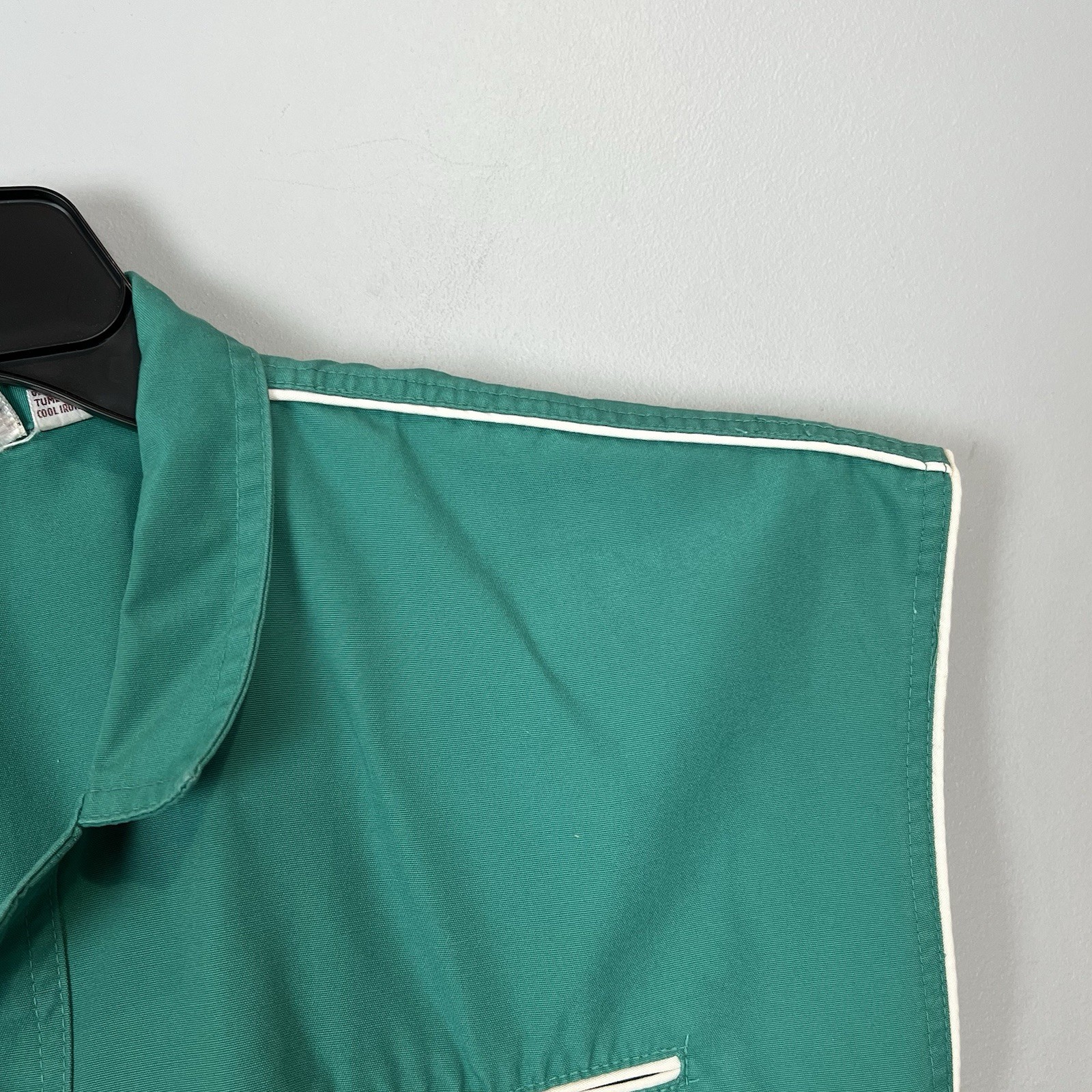 Vintage House Dress Women’s Size 10 Townhouse Green White Details – Runs Small