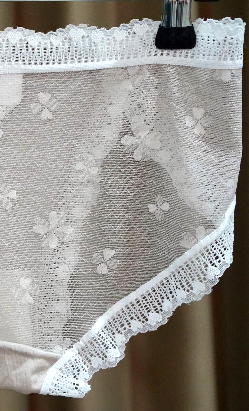 Lot of 3 Sissy Nylon Spandex Panties Sheer Smooth Lace Bikini Hips 32-38″