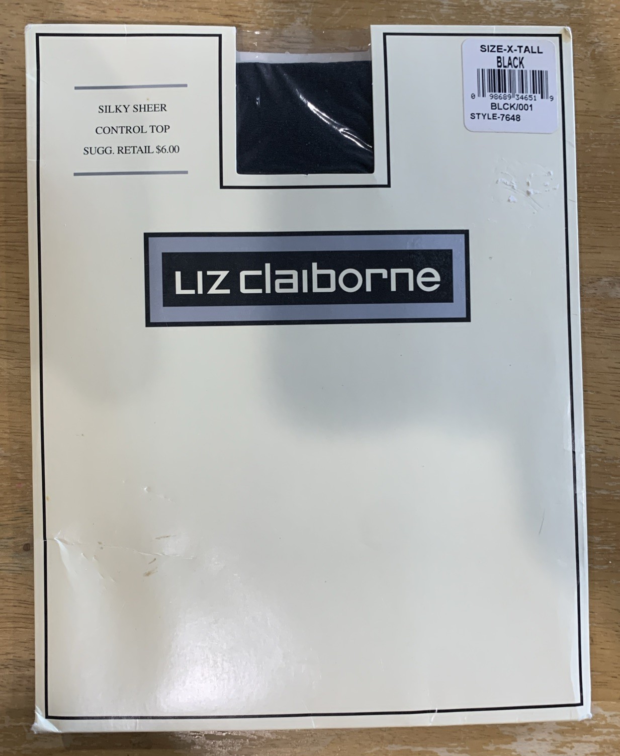 Liz Claiborne Size X-Tall Black Silky Sheer Control Top