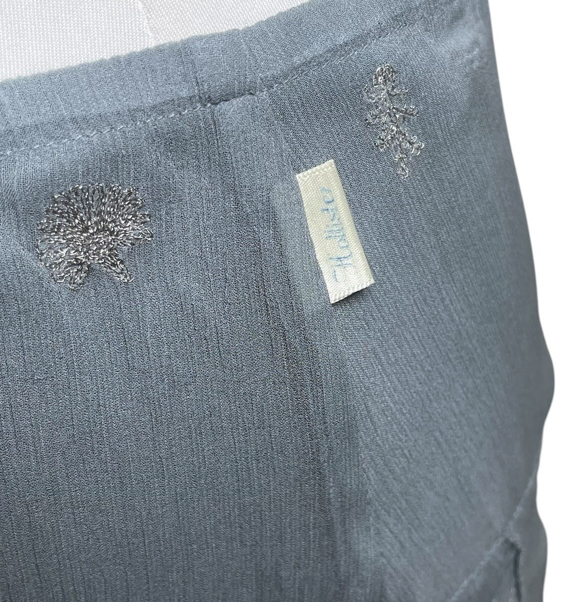 Hollister Y2K Blue Embroidered Layered Mini Skirt Fairy Boho Coquette Size 3