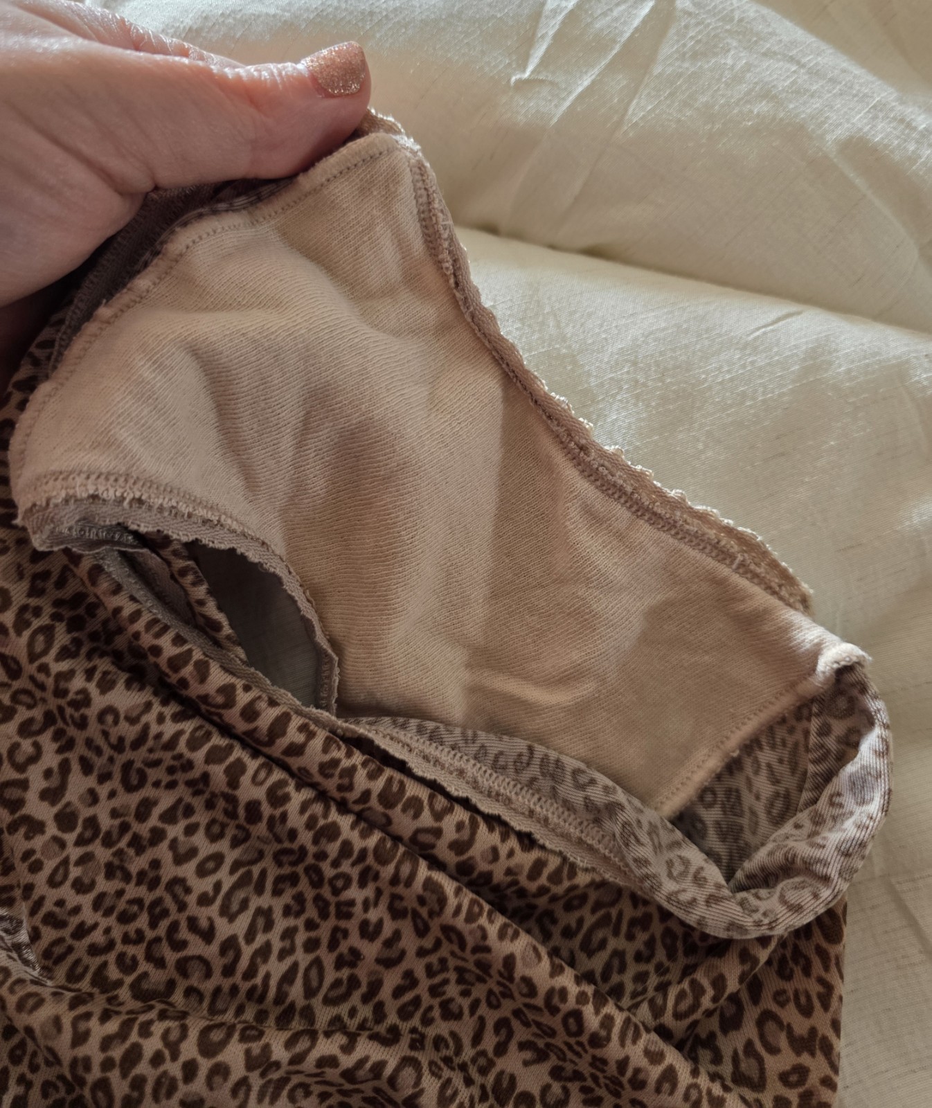 Vintage BALI Animal Print Nylon GRANNY Panties Sissy Secretary Size XL/8 #2633
