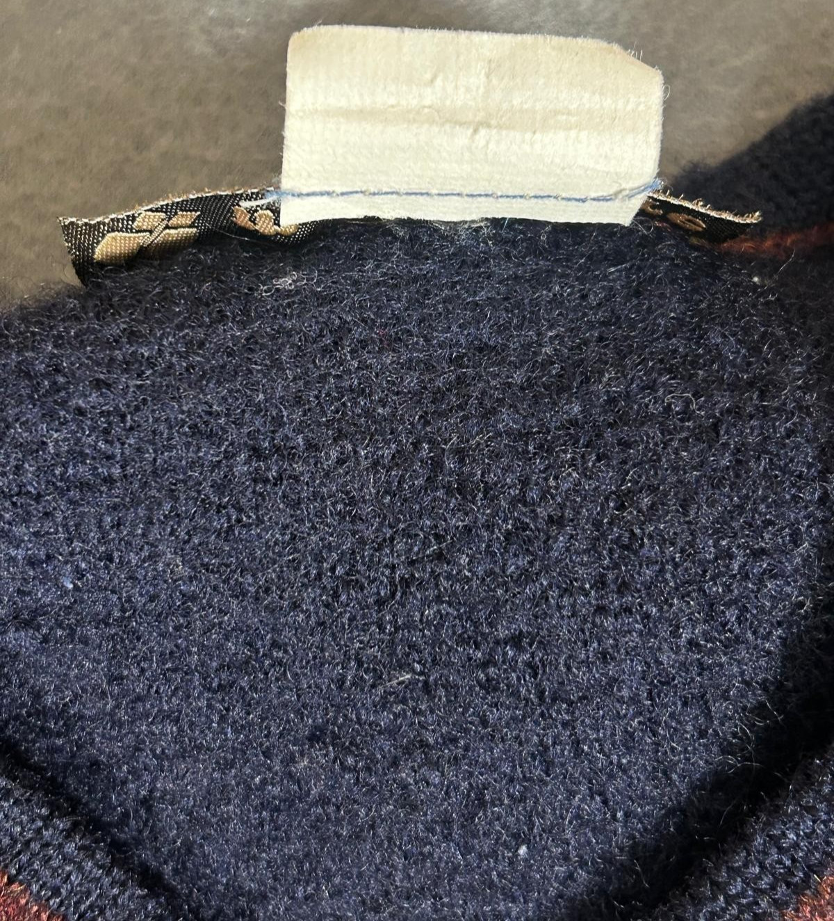 Vintage Marie Claire Wool Sweater Size M Women’s Dark Blue Cardigan Hong Kong