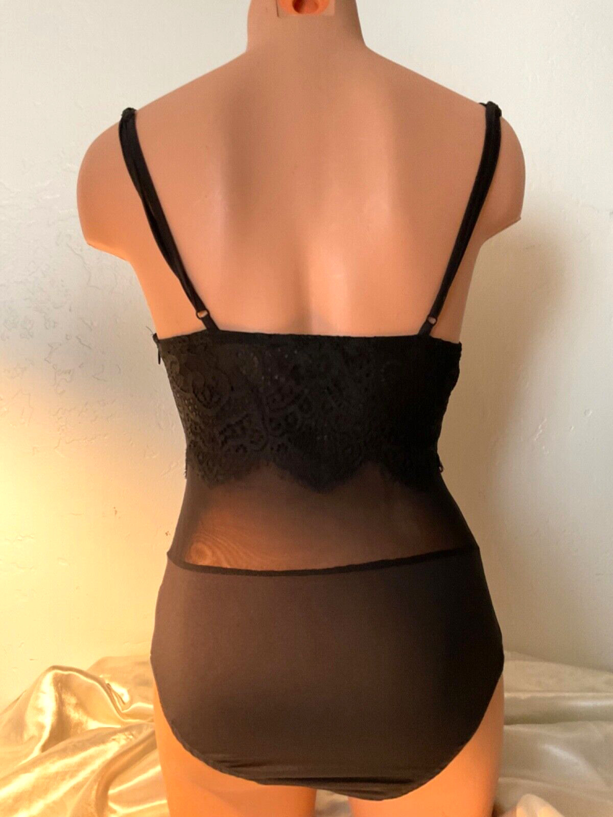 Windsor Black Corset Girdle Body Suit Padded Underwire Side Zipper Camisole Top