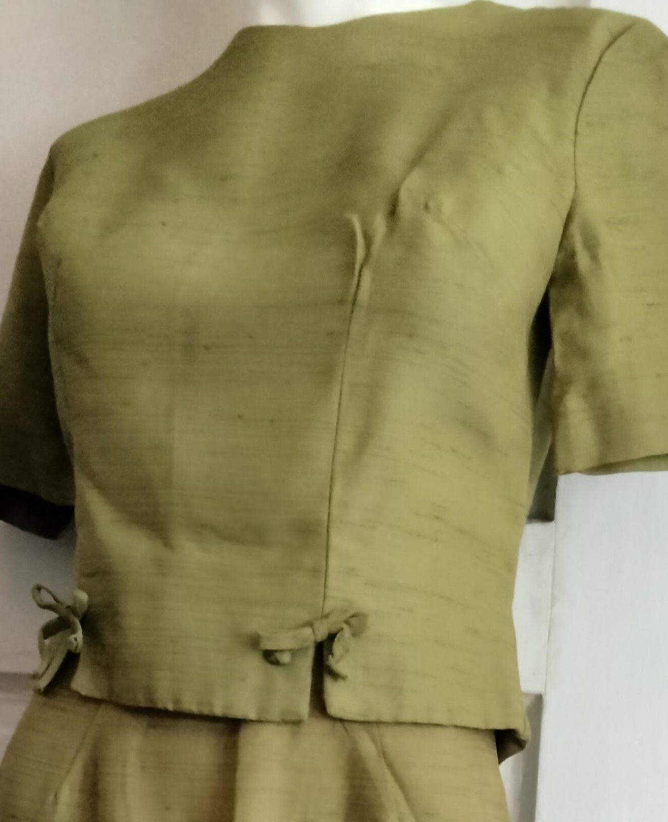 VTG 50’s Women’s Chartreuse 2 PC Dress Mad Men Rare Original Mid Century Modern