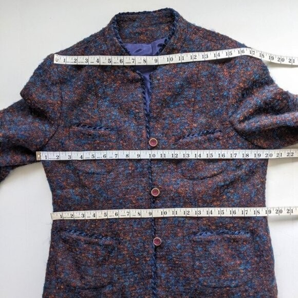 Vintage Curly Wool Classic Skirt Suit Tag 16 Waist 30″ Chest 40″ Union Label