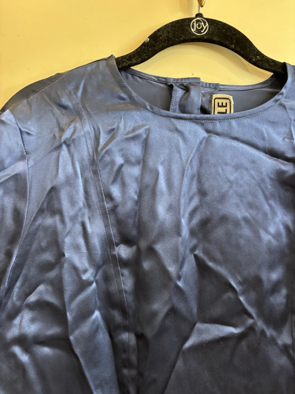 Carlisle Vintage Skirt Blouse Set Blue Satin Size 8/10 Medium Classy Elegant