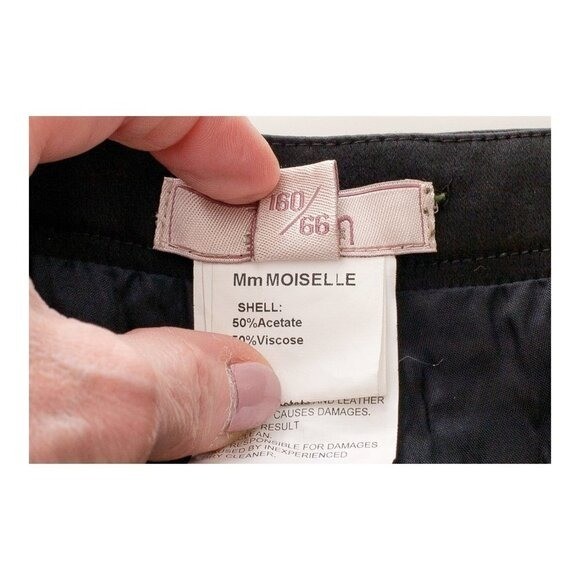 MM MOISELLE Vintage RARE Sequin & Chiffon Trim Satin Dress Pants Y2K 38 2 189