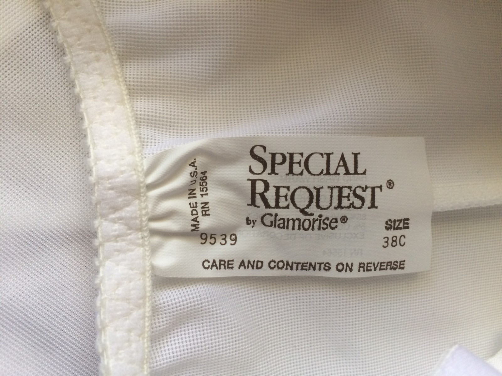 Vintage 38C Cami White Special Request by Glamorise All in 1 Shaper # 9539