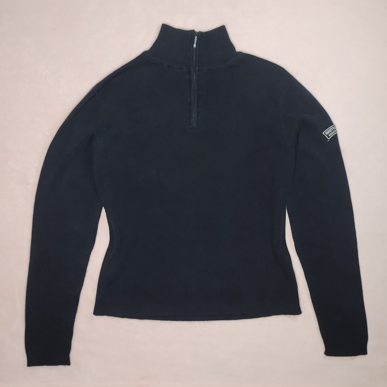 vintage y2k fitted ribbed quarter zip sweater sz m gorpcore utility normcore