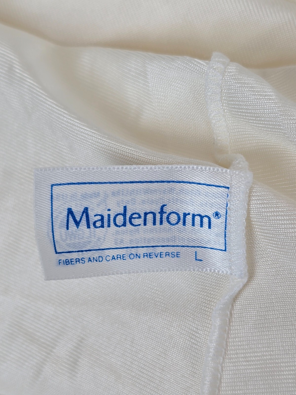 Vintage Maidenform Ivory Sheer Lace Nightgown Spaghetti Straps Large Floral