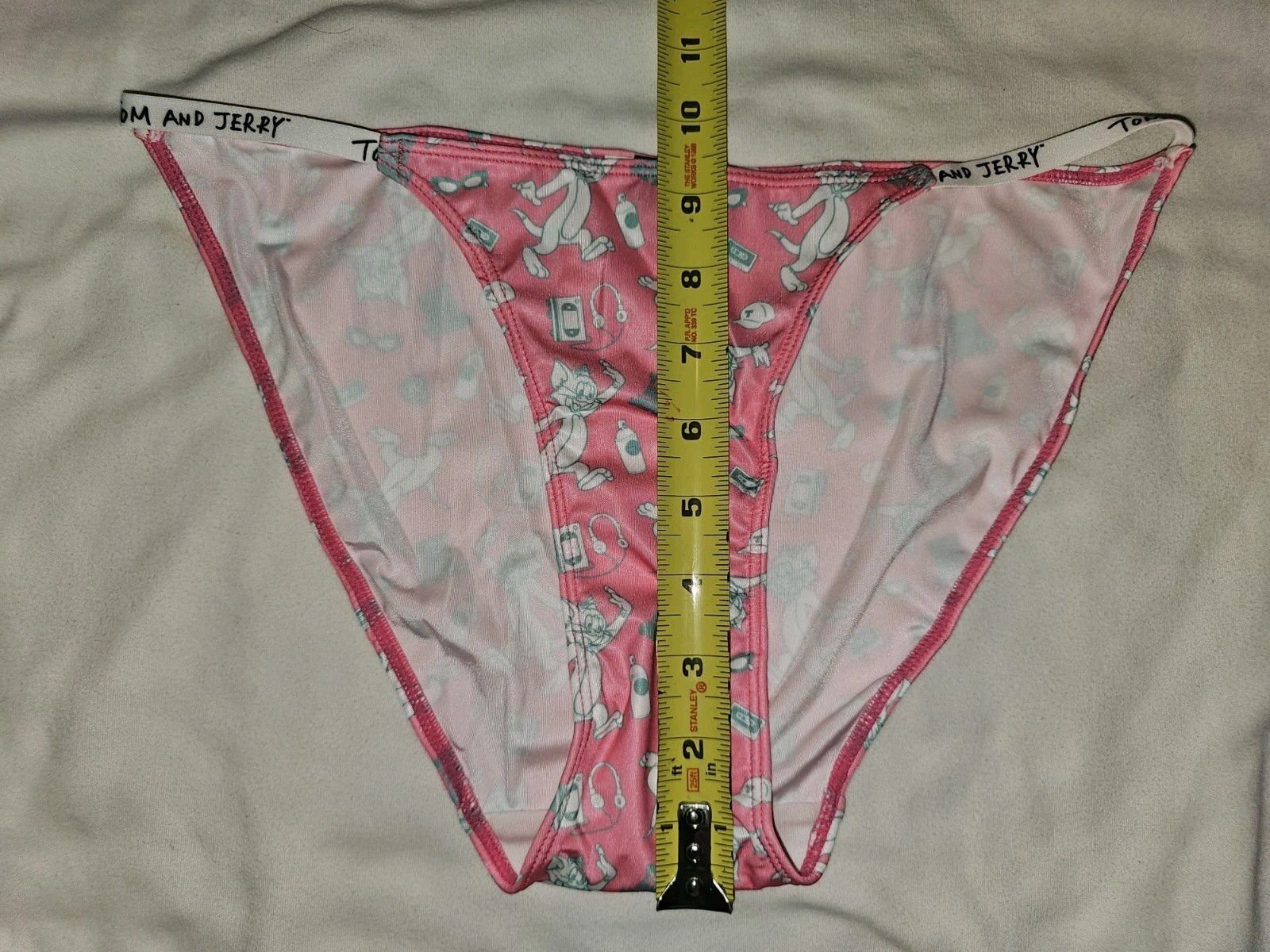 Vintage Cartoon Super Soft String Bikini Panties. Size Large