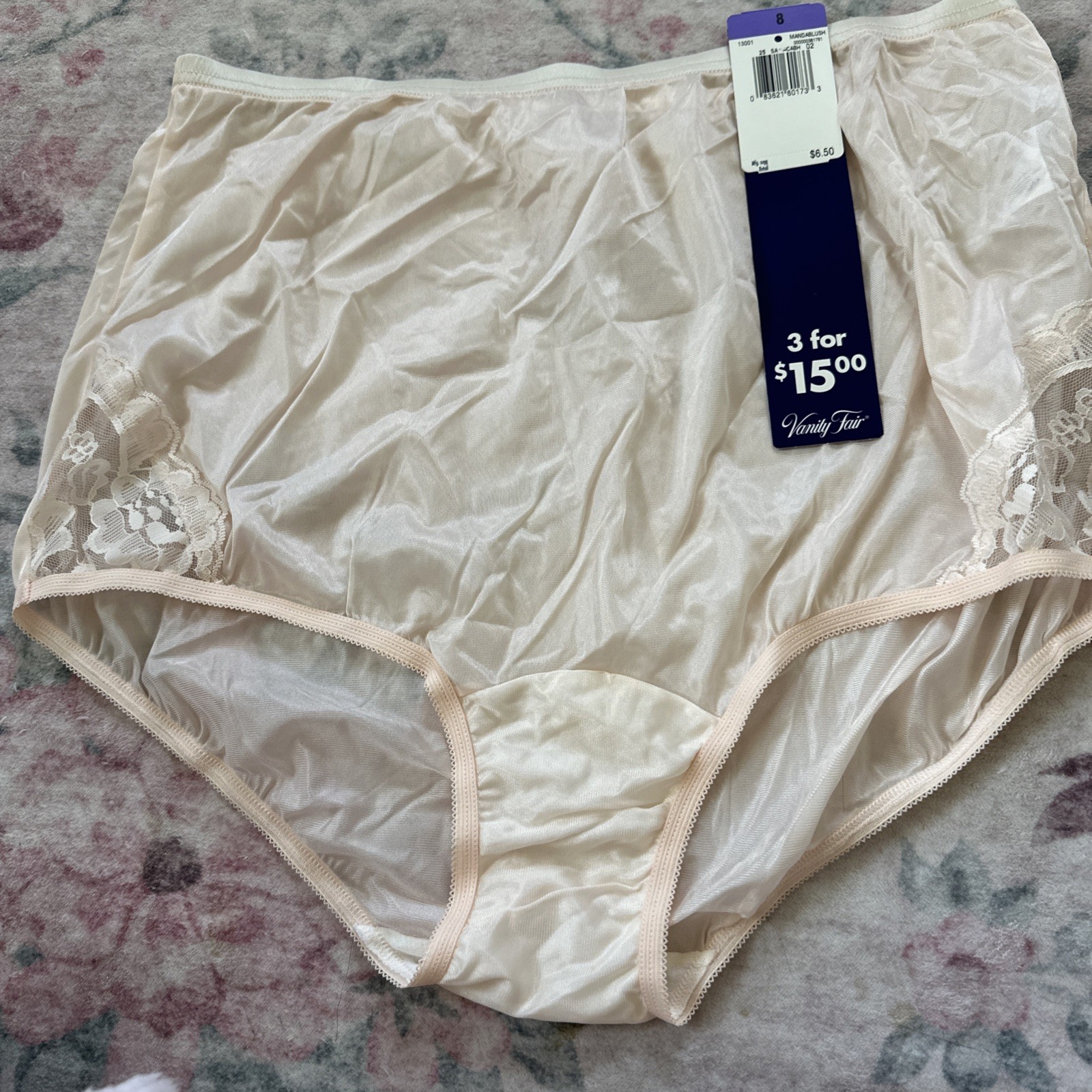 NWT Vintage Vanity Fair Panties Nylon Nouveau 8 XL Inside Tag Mandarin Blush