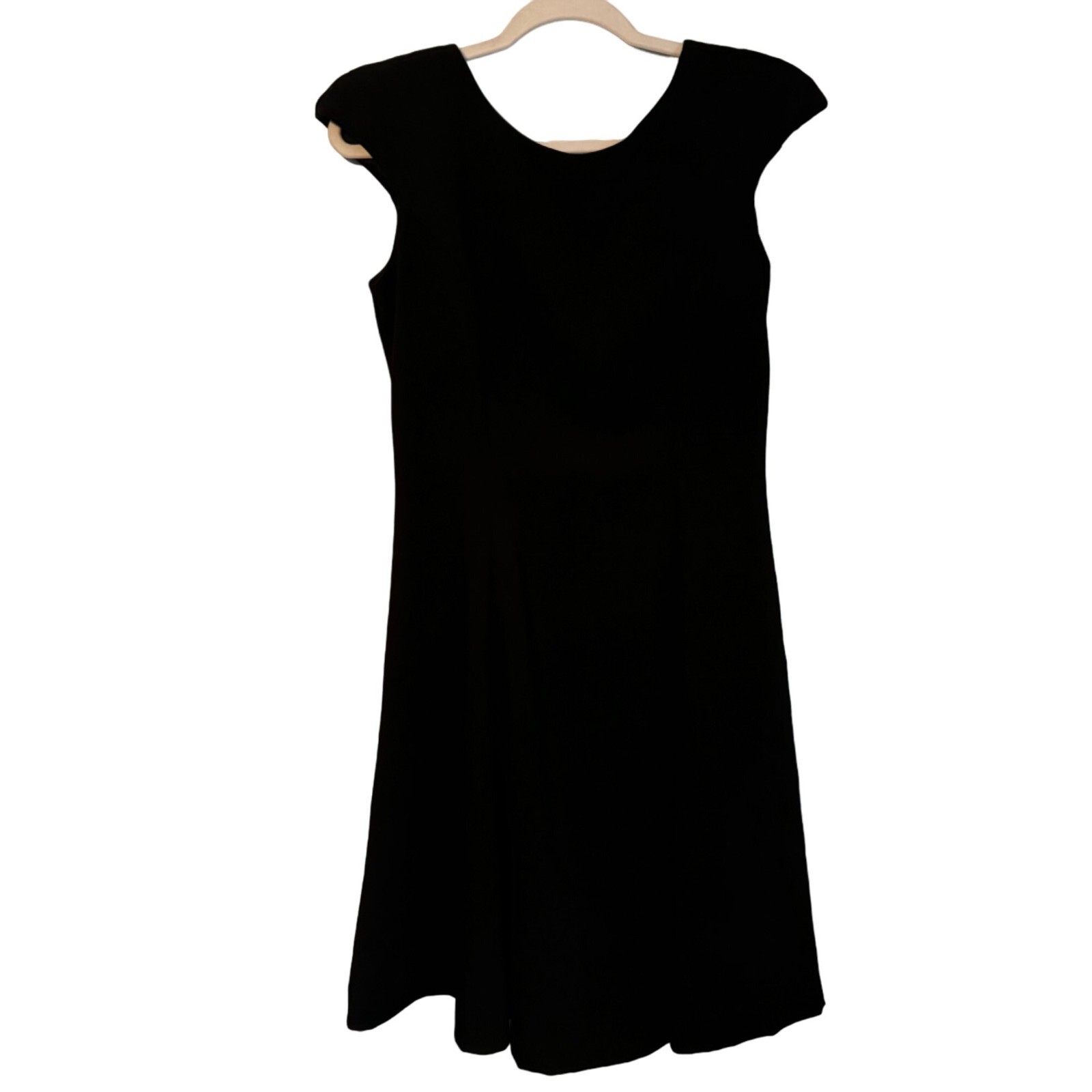 Vintage En Francais Black Dress By Hicky Walter Rhinestone Buttons Size 6