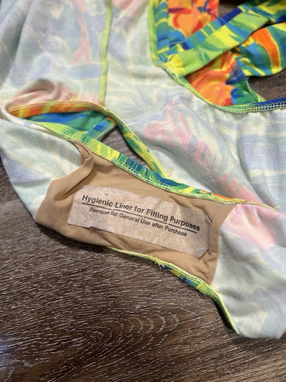 Vintage 1990s Deadstock Neon Hawaiian Criss-Cross Floral Swimsuit