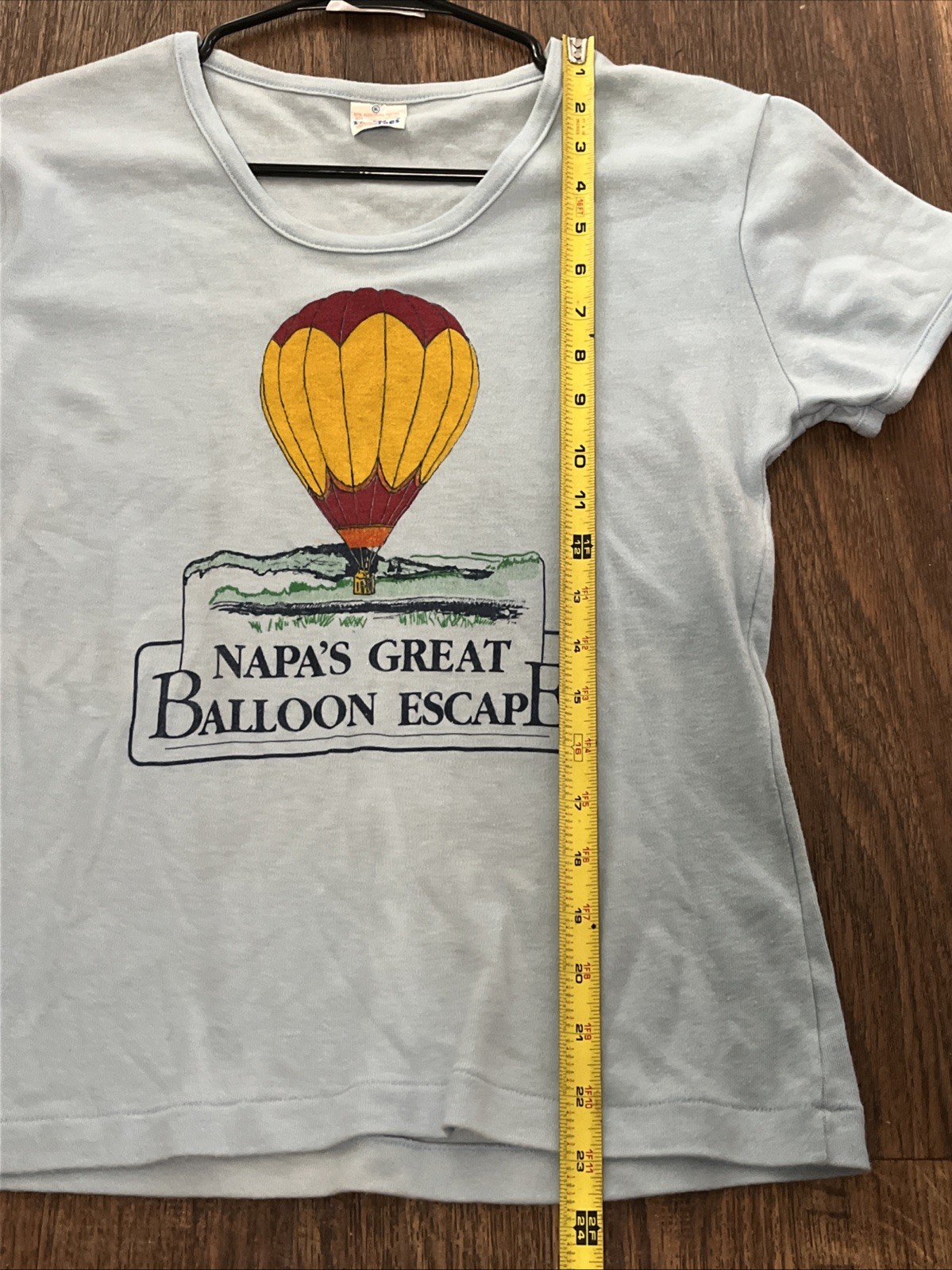 Vintage Napa’s Great Balloon Escape T-Shirt Fun-Tees USA XL 70s 80s