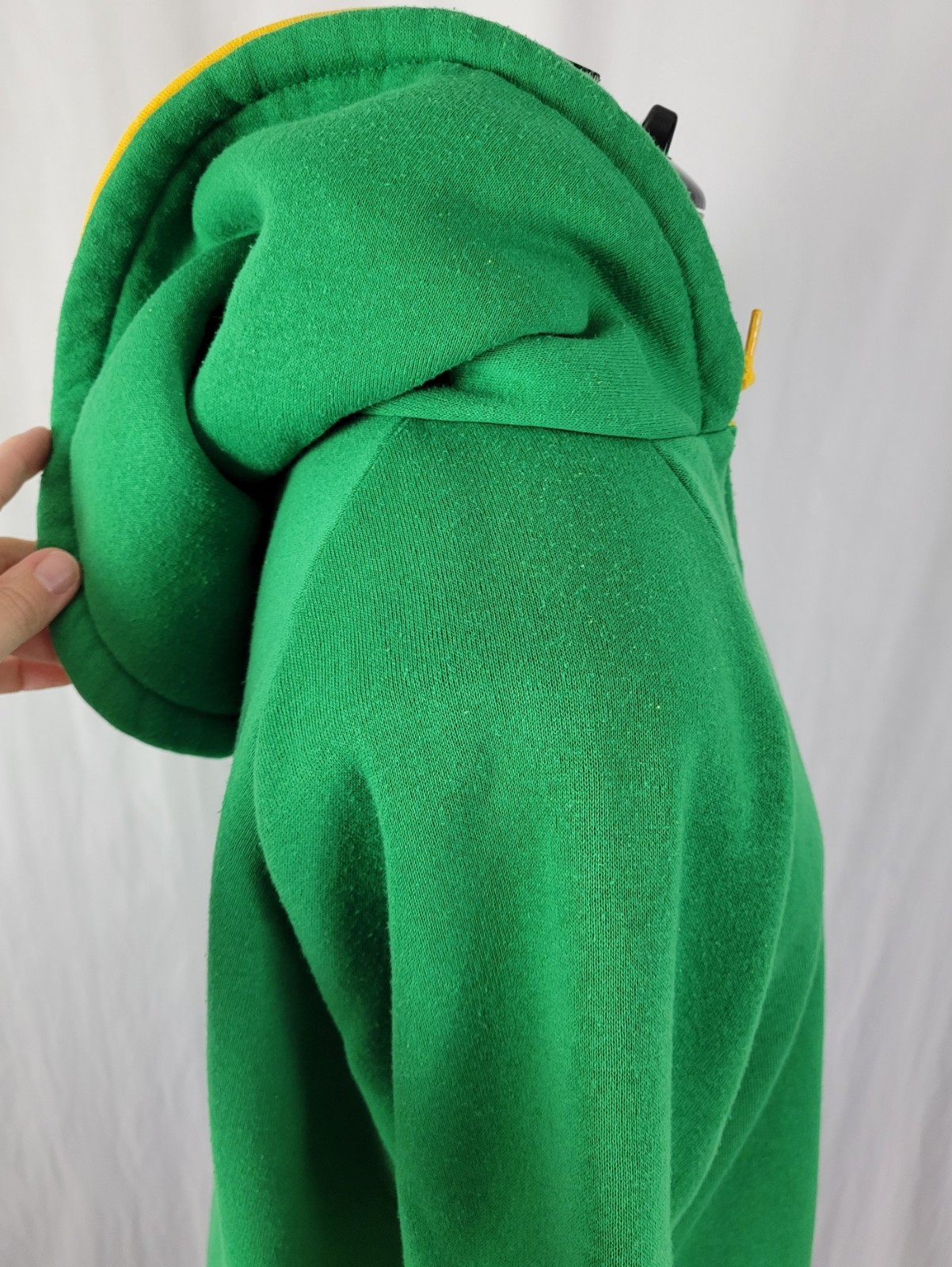 Vtg Pro Star Sports Green & Gold Packers Zip Up Hoodie Size Youth XL (Adult SM)
