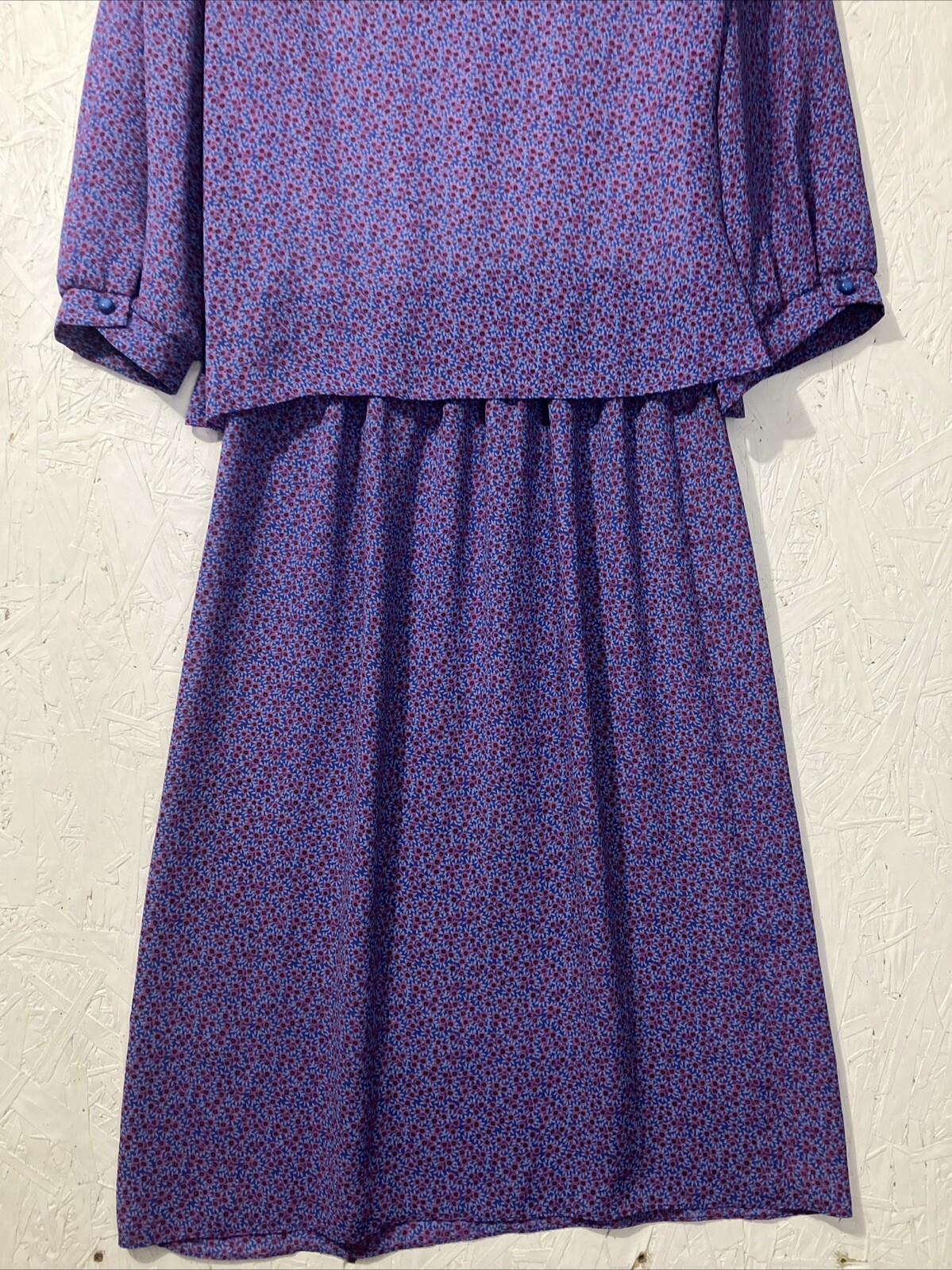 Vintage Alison Peters Purple, Pink Floral Dress Size 12