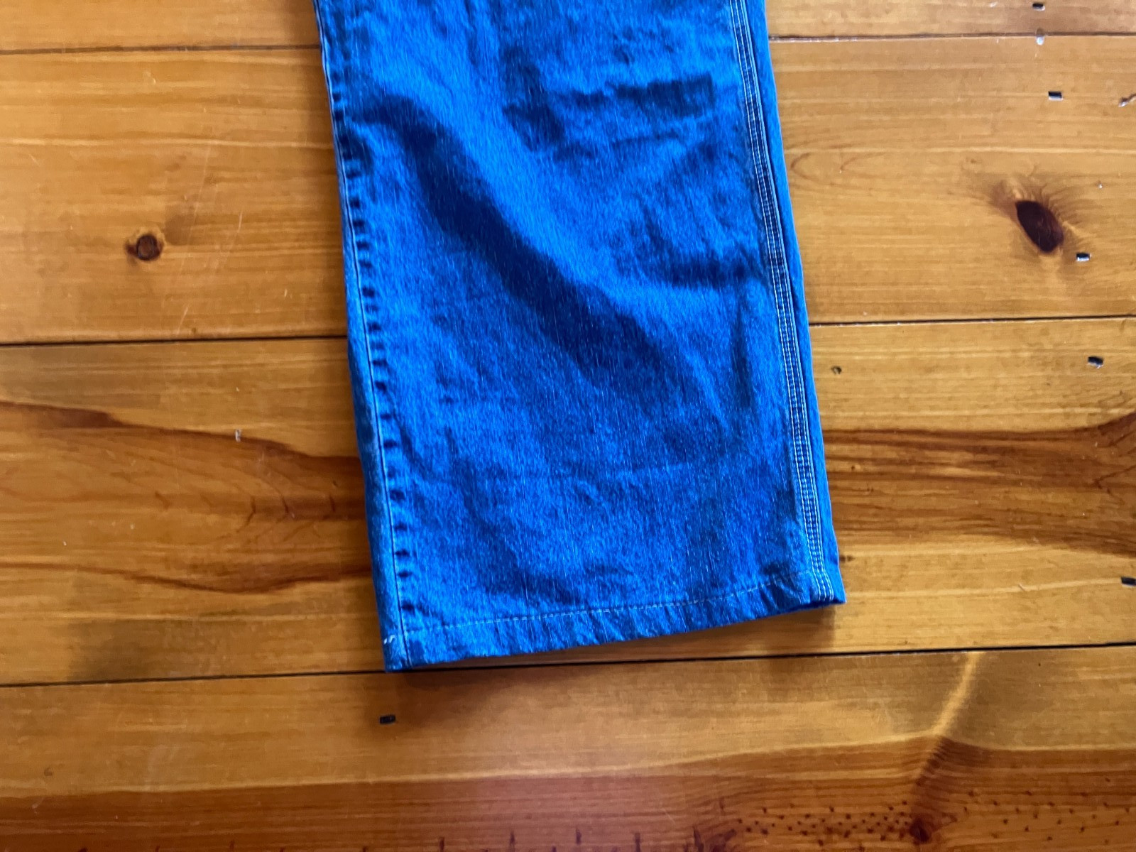 VINTAGE~OLD NAVY ~Carpenter Blue Cotton Denim Bib Overalls~Wide Leg~FARM CORE~XL