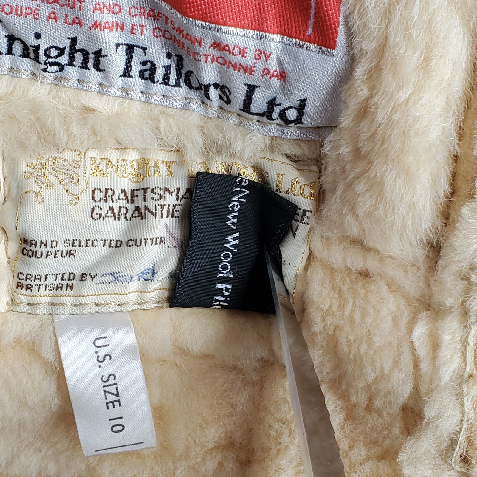 Vintage Knight Tailors Shearling Sheepskin Coat Genuine 70s Rancher Womens 10