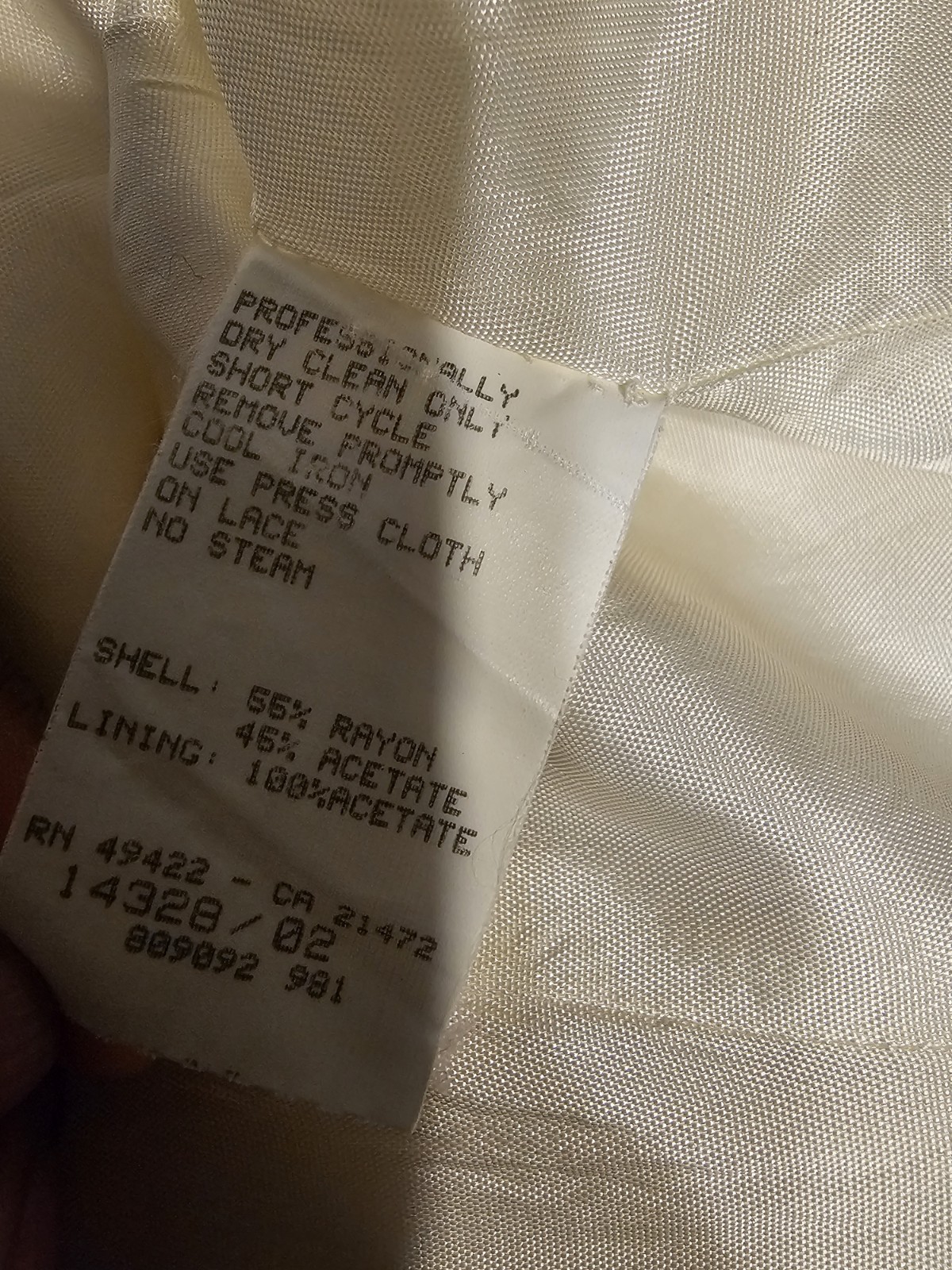Vintage Off White Creme Lace Scott Mcclintock Long Gown Dress 8
