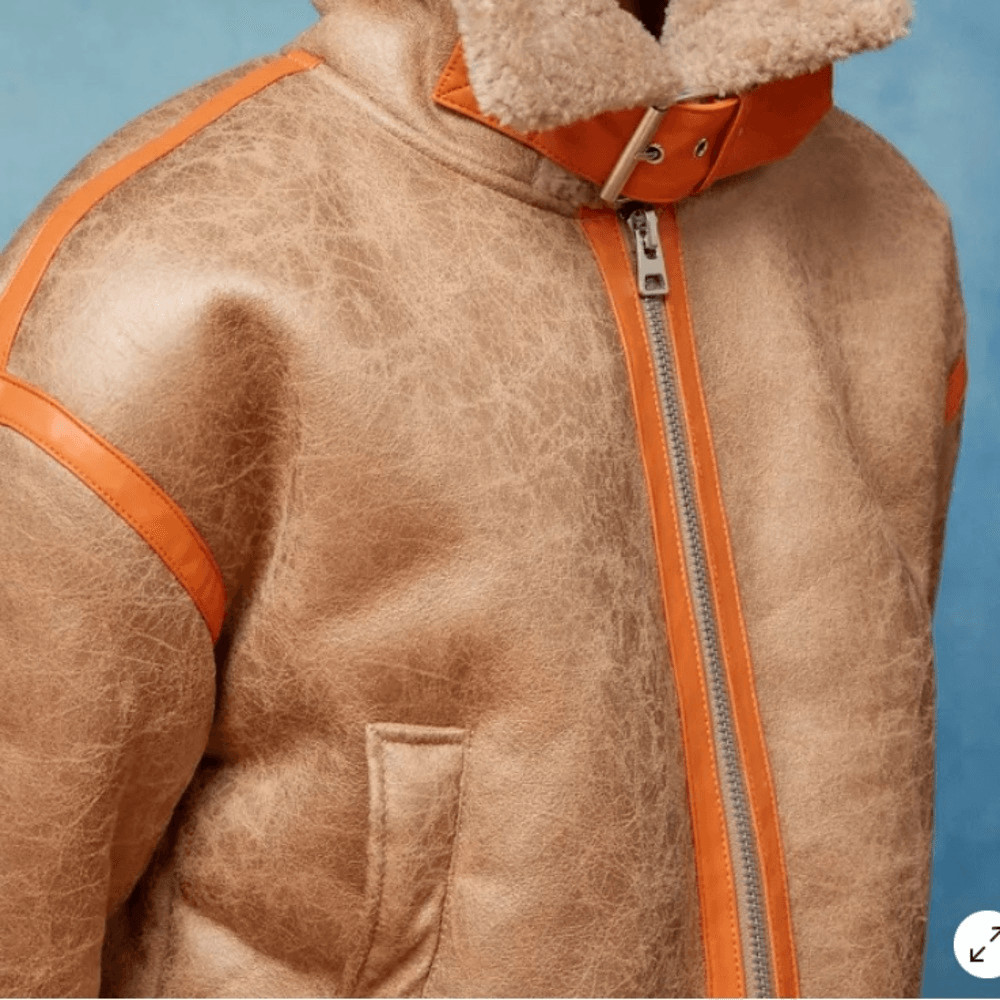 NEW 11/30! Boho faux Leather shearling, cropped aviator, jacket,