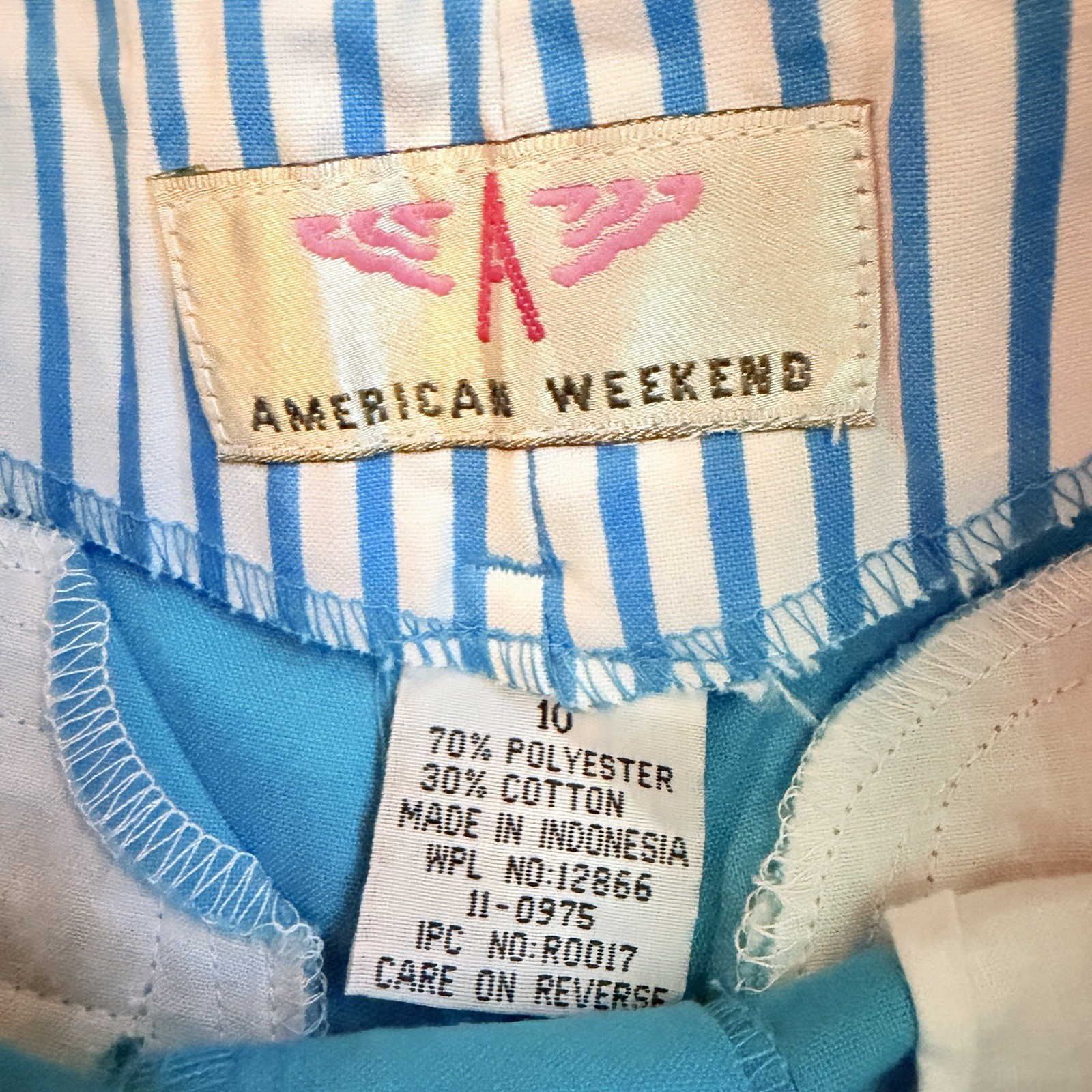 Vintage 90s High Waist Pleated Mom Shorts Blue 26″ Waist American Weekend