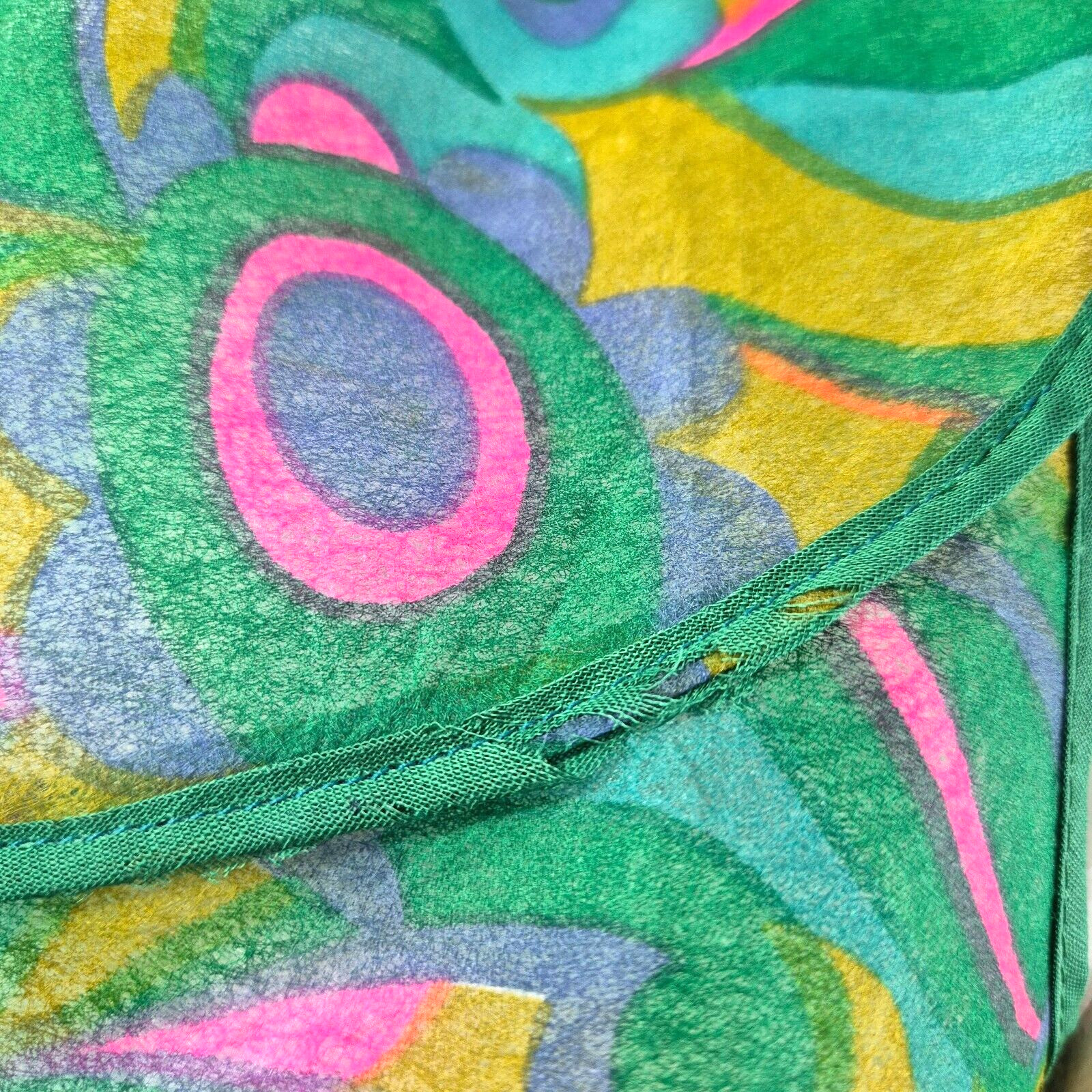 Vintage Paper Dress 1960s Psychedelic Iconic Waste Basket Boutique Size 12