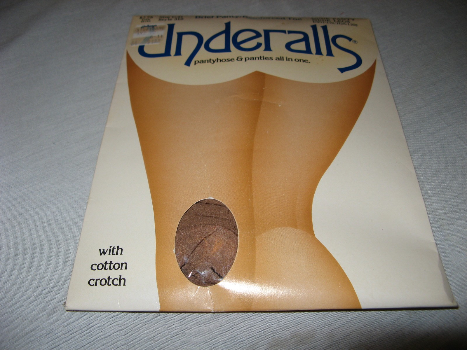 VTG Underalls Pantyhose & Panties All in One Nude Panty Nude Leg Size C-D NOS