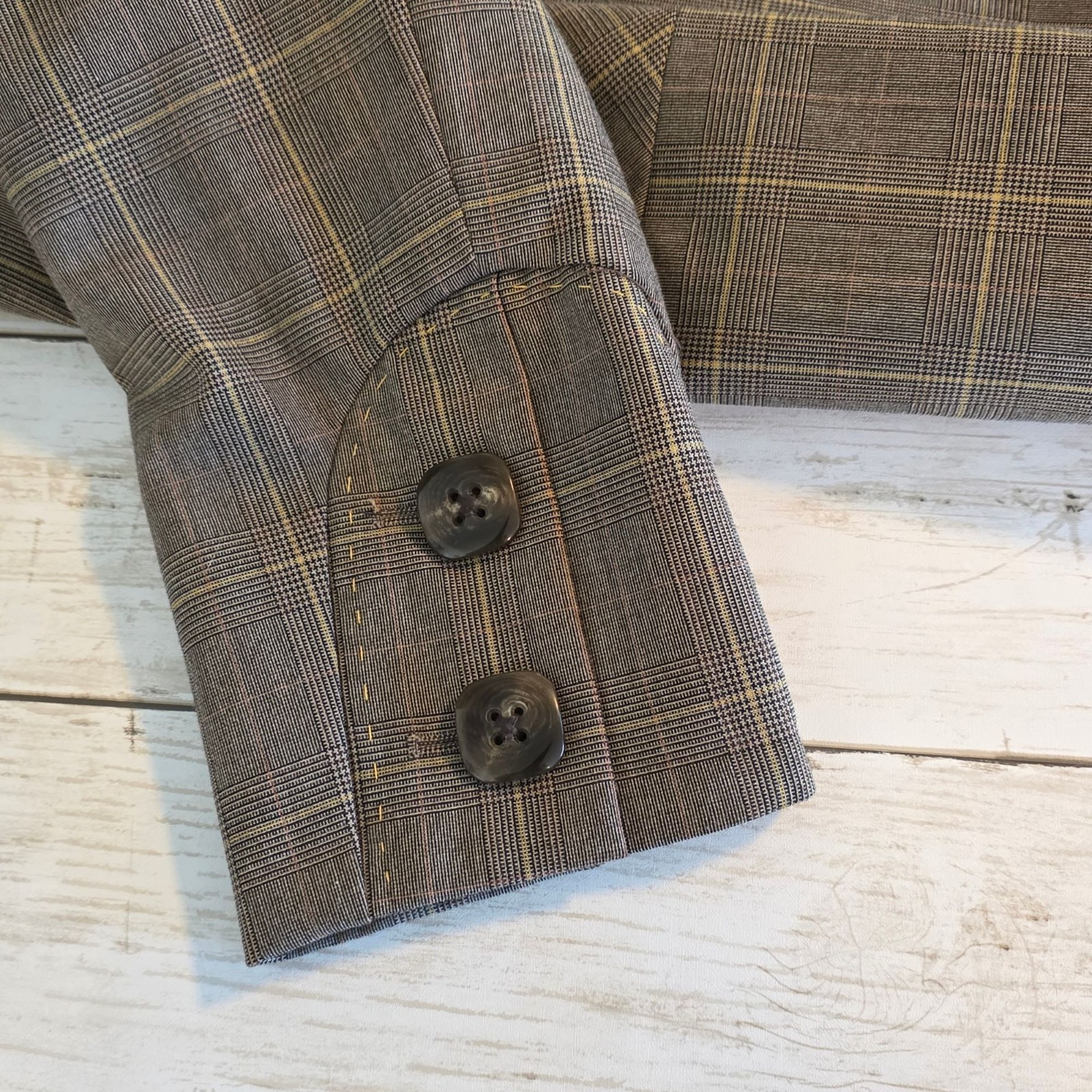 Vintage Harold’s USA Plaid Equestrian Blazer Novelty Horse Bit Lining 4 Acadamia