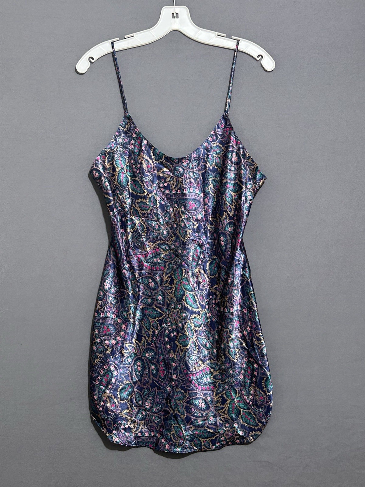 Circa 2000 Chemise Nightie Y2K Slip Dress Sz Large Floral Paisley Whimsy Goth