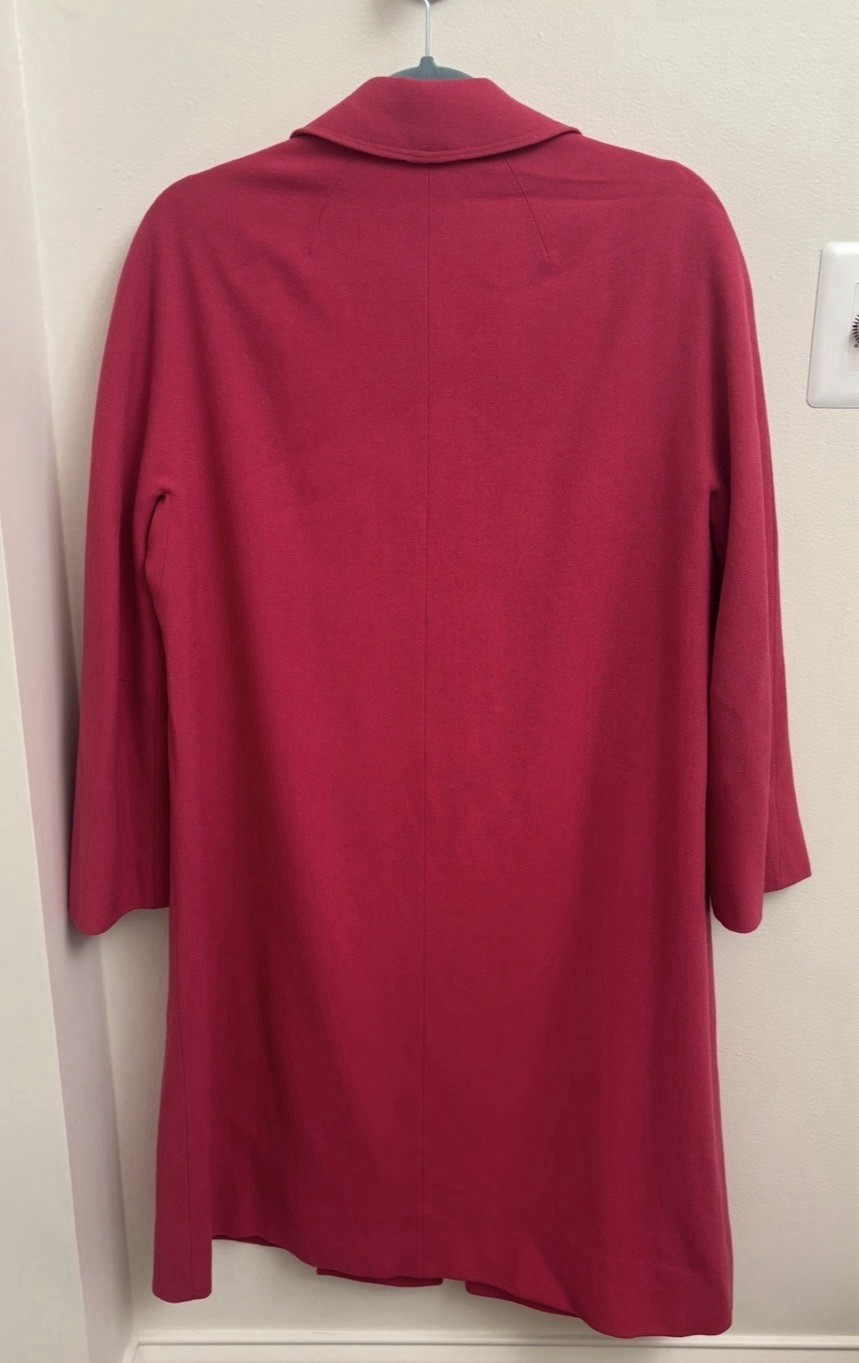 Vintage 60’s 70’s L.C. Mae California 100% Pure Wool Coat Mod Hot Pink M/L