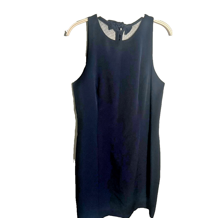 Vintage Dress DONNA RICCO PETITE 12p Mini Polka Dot Sheer Back 90s Witchy Light