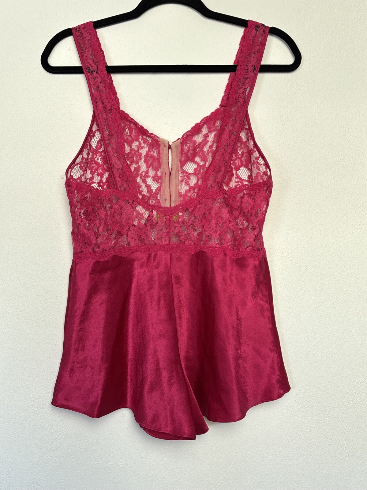 Vintage Victoria’s Secret Teddy Satin & Lace Romper Playsuit Nightie Lingerie S