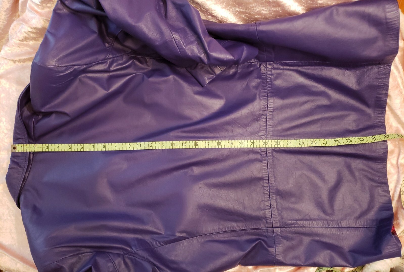 VTG 80s Northside Fashions Purple Leather Jacket Blazer Oversized Retro Womens L