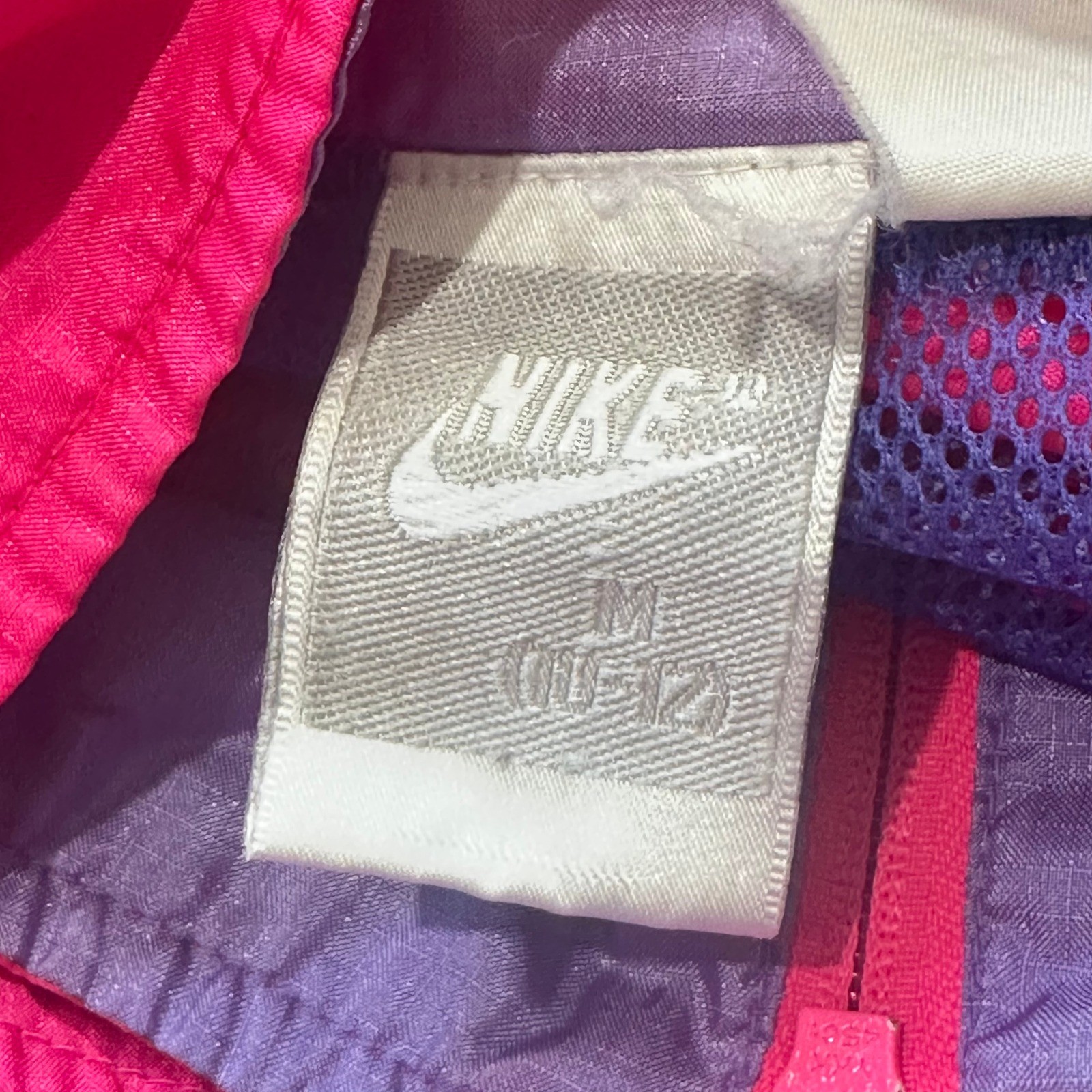 Vintage Nike Track Suit Womens Medium 10-12 Neon Pink Windbreaker Pants 80s 90s