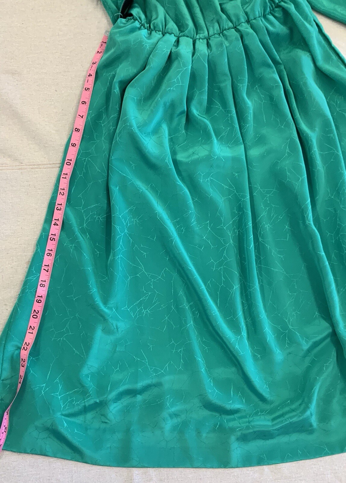 NWT Vintage Willi of California Green Dress Women’s 14 With Belt USA Made 80s