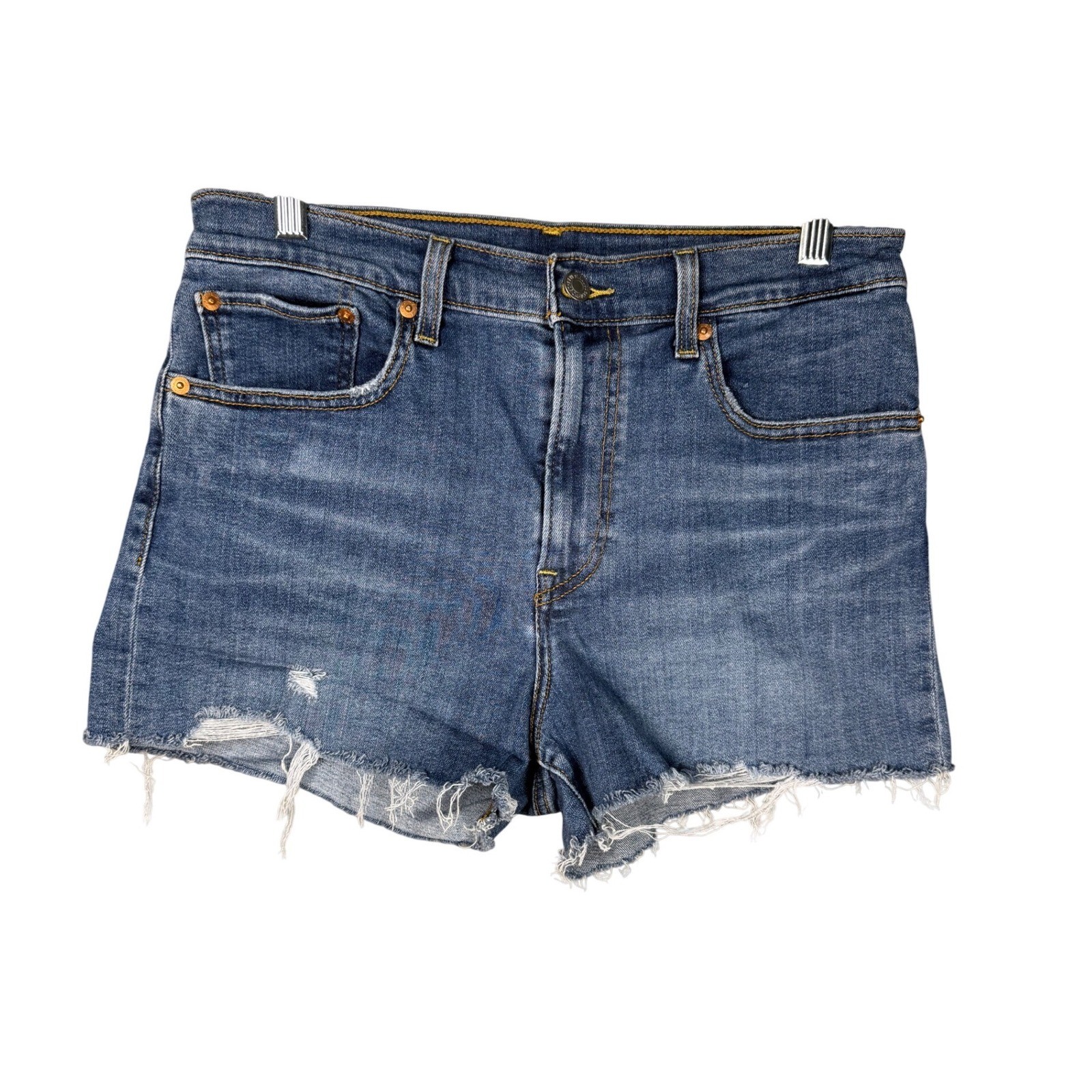Levi’s 501 Distressed Denim Shorts Frayed Cutoff Festival Size 30