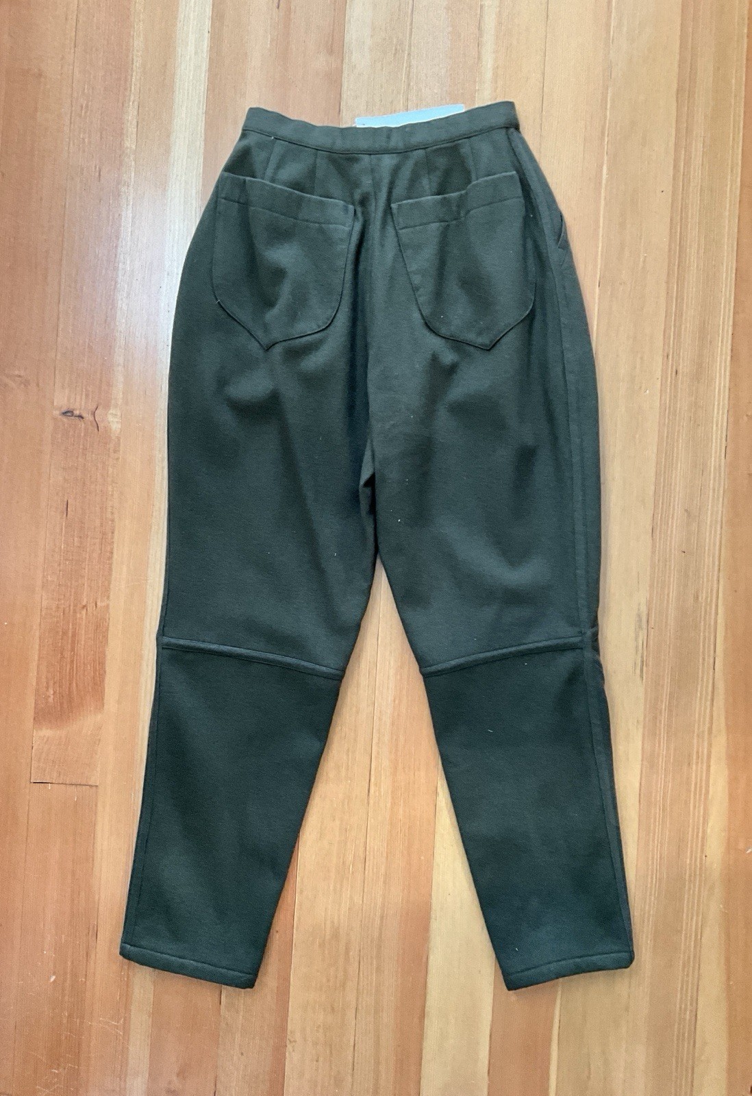 Vintage 1970’s Issey Miyake Olive Wool Pants with Webbed Knees